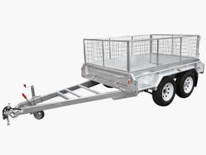 8x5 galvanized tandem trailer dual axle 1990 kgs 600 mm cage included