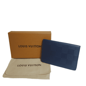 Louis Vuitton Portefeuille Brazza Leather Wallet (pre-owned) in Blue for Men