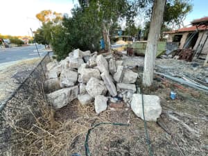 Free natural limestone blocks & rubble - easy access