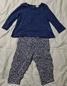 12-18 month (size 2) navy toddler outfit