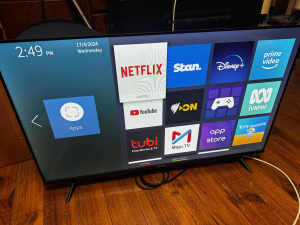 As New Hisense 43” Smart TV HD LED LCD SMART Television. Can Deliver! 