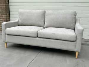 FACTORY SECONDS 2 seater double mattress grey sofa bed