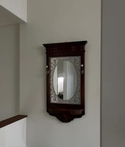 Rare Americana: Pulaski Furniture Wall Mirror with Coat Hooks