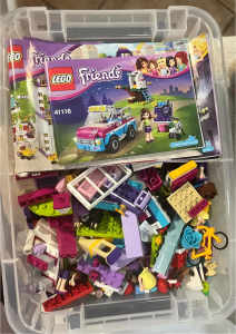 5 Litre tub of assorted LEGO Friends (manuals included)