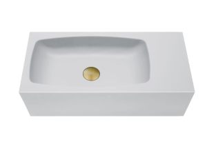 New Concrete Cement Wash Basin Counter Top Matte White Wall Hung ...