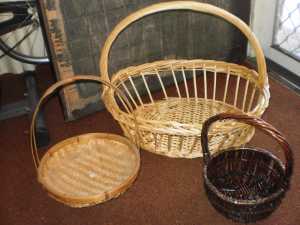 CANE WICKER BAMBOO SEAGRASS CORK -- BASKETS, WALL DECORATIONS