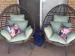 Egg chairs/pod chairs x 2 $150 each