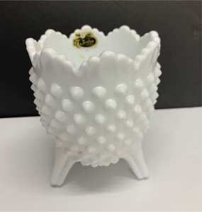 Fenton Hobnail Glass Cup 12cm height. Perfect condition