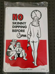 New novelty pool sign