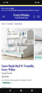 Snow Bunk Bed with Trundle