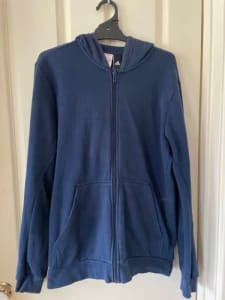 Adidas Navy Blue Hooded Jacket Size 15-16 Years
