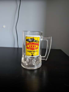 Vintage Castlemaine Bitter Ale beer glass mug