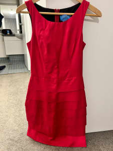 REVIEW red tiered dress - smart size 6 