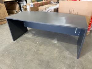Grey Curved Office Desk