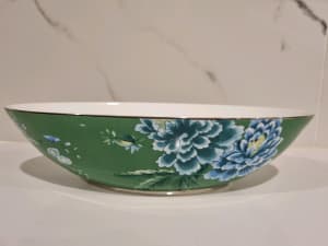 Jasper Conran for Wedgewood green oval bowl