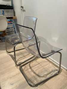 IKEA TOBIAS Chair, transparent/chrome-plated $50/each