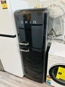 CHIQ Bottom Mount Retro Style fridge Black 200L Never used 2023 Model