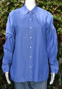THOMAS PINK Blue Shirt with Cufflinks - Size 14 - EUC