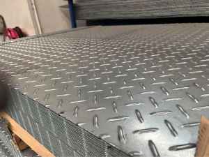 NEW galvanised steel checker plate floor sheets 1800x1180x3mm $190 ea