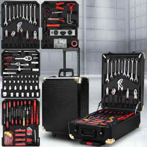 816pcs Tool Kit Trolley Case Mechanics Box Toolbox