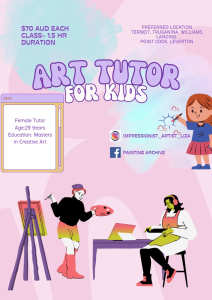 Female Art tutor offered 