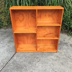 Pine timber bookshelf, low bookcase,vinyl record shelf WE CAN DELIVER