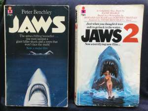 Vintage Jaws & Jaws 2 Paperbacks.