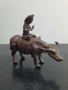 Chinese bronze water buffalo figure 