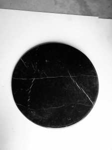 Nero Marguina polished marble table top diameter 1000mm