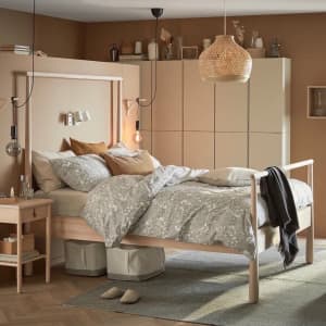 Bed Frame Gjora - Full Double Size Adjustable - in Birch IKEA - LIKE