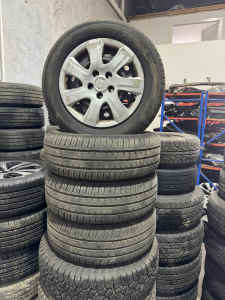 4X STEEL RIMS TYRES 2010 TOYOTA CAMRY SIZE: 215-60-R16