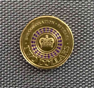 Rare 2013 $2 Coin Purple Stripe Queens Coronation 60 years