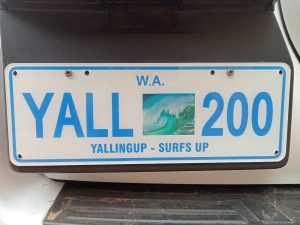 Yallingup licence Plate 200