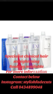 Specialist hair chemical straining Male & female