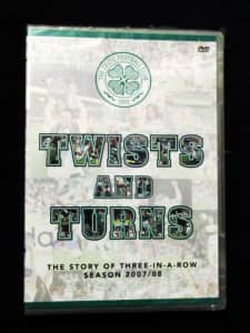 Soccer DVD - Celtic FC - Twists & Turns DVD - 3-in-a-Row 2007/08 (New)