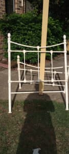 White Wrought Iron bed/ up cycle