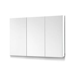 Bathroom Vanity Mirror Three Door 90cm Adjustable Glass Shelving Easy