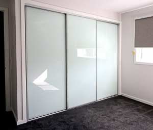 SLIDING WHITE OPAL GLASS ROBE DOORS DIY Custom Sizes Sydney
