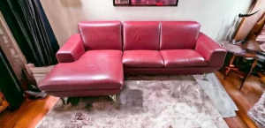 Lshaped Leather couch
