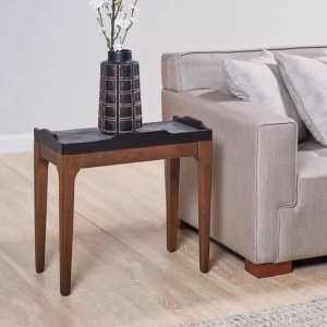 PRICE DOWN!! SAMPLE ELAINE END TABLE WALNUT AND GREY!!