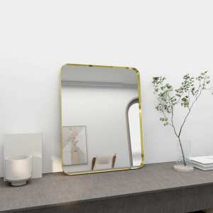 60x75cm Brushed Gold Metal Frame Mirror