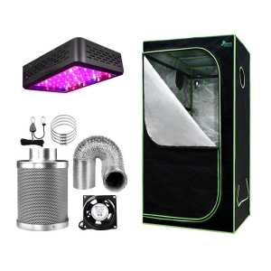 Greenfingers Grow Tent Light Kit 60x60x140CM 600W LED 4 Vent Fan,Gre
