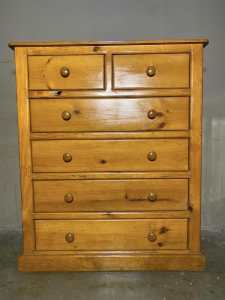 Good quality solid wood big size chest with 6 drawers