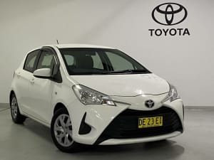2019 Toyota Yaris NCP130R MY18 Ascent Glacier White 4 Speed Automatic Hatchback
