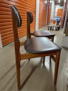 Danish Look Open Back Dining Chairs x 2