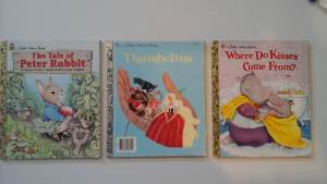 Little golden books 3 Lot Bundle Peter Rabbit, Thumbella .....