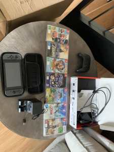 Nintendo Switch Grey V2 model with Games, Controller etc