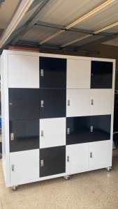 Commercial grade 16cube storage lockers for business or school 
