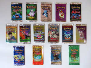 Pokemon Vintage Empty Wrappers from 1st 15 series, all WOTC