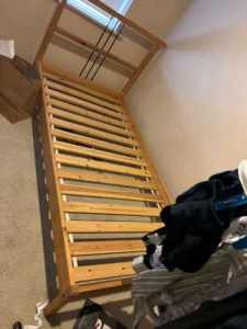 ! ikea singe bed frame with mattress
